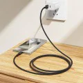 Кабел за данни / зареждане – Borofone (BX116 Certain Series) – USB към Type-C, оплетка Nylon, Fast Charge 3A, 1m – Черен