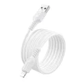 Кабел за данни / зареждане – Borofone (BX116 Certain Series) – USB към Lightning, оплетка Nylon, 2.4A, 1m – Черен