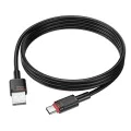 Кабел за данни / зареждане – Borofone (BX110 Beneficio Series) – USB към Type-C, Premium Line, 3A, 1m – Черен