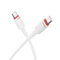 Кабел за данни / зареждане – Borofone (BX110 Beneficio Series) – Type-C към Type-C, Premium Line, Fast Charge 60W, 1m – Бял