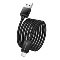 Кабел за данни / зареждане – Borofone (BX120 Placer Series) – USB към Micro-USB, алуминиев корпус, оплетка Nylon, 2.4A, 1m – Черен