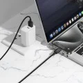 Кабел за данни / зареждане – Borofone BX120 Placer – USB към Type-C, алуминиев корпус, оплетка Nylon, 3A, 1m – Черен