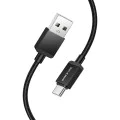 Кабел за данни / зареждане – Borofone BX120 Placer – USB към Type-C, алуминиев корпус, оплетка Nylon, 3A, 1m – Черен