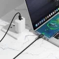 Кабел за данни / зареждане – Borofone (BX120 Placer Series) – Type-C към Type-C, алуминиев корпус, оплетка Nylon, PD 60W, 1m – Черен