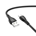 Кабел за данни / зареждане – Borofone BX121 Energy – USB към Type-C, PVC, 3A, 1m – Черен