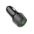 Зарядно за автомобил – Borofone (BZ21 Brilliant) – USB + Type-C, PD30W QC3.0 48W, LED – Черен