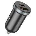Зарядно за автомобил – Borofone (BZ22 Scenery) – USB + Type-C, Fast Charge, Dual Port, PD30W QC3.0 – Черен