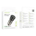 Зарядно за автомобил – Borofone (BZ25 Journey) – USB + Type-C, Dual Port, PD20W QC3.0 38W – Черен/Прозрачен