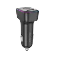 Зарядно за автомобил – Borofone (BZ28C Trophie) – 1x USB, 2x Type-C, PD/PPS/QC3.0 60W, RGB – Черен