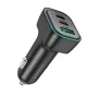 Зарядно за автомобил – Borofone (BZ28C Trophie) – 1x USB, 2x Type-C, PD/PPS/QC3.0 60W, RGB – Черен