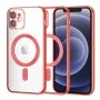 Калъф за iPhone 12 - Luxury Crystal MagSafe - Червен