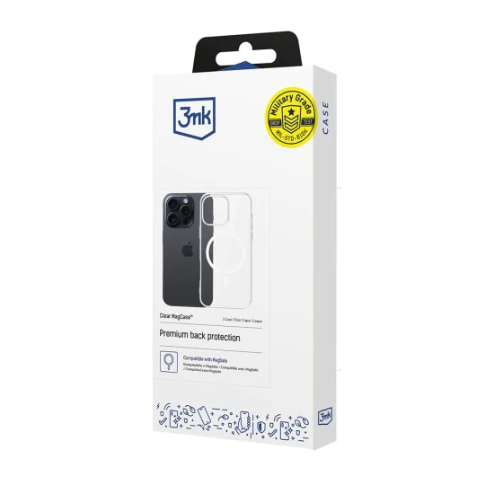 Калъф за iPhone 16 Pro Max - 3mk - Прозрачен MagCase - Прозрачен