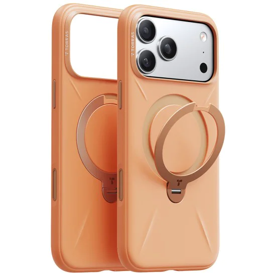 Калъф за iPhone 17 Pro Max - Torras - QPRO силиконова серия - Оранжев