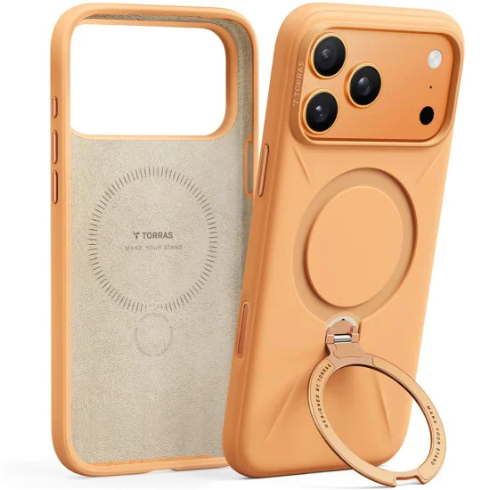Калъф за iPhone 17 Pro Max - Torras - QPRO силиконова серия - Оранжев