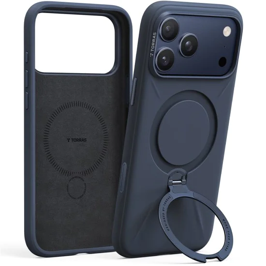 Калъф за iPhone 17 Pro Max - Torras - QPRO Silicone Series - Син