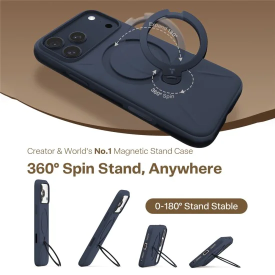 Калъф за iPhone 17 Pro Max - Torras - QPRO Silicone Series - Син