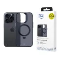 Калъф за iPhone 16 Pro Max - 3mk - Smoke Case Mag&Stand - Черен