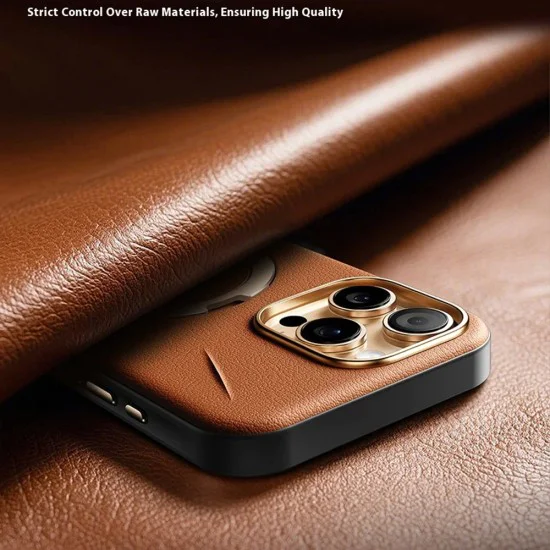 Калъф за iPhone 17 Pro - Torras - QPRO Leather Series - Кафяв