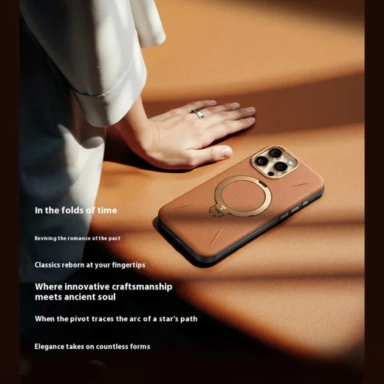 Калъф за iPhone 17 Pro - Torras - QPRO Leather Series - Кафяв
