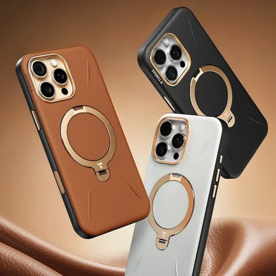 Калъф за iPhone 17 Pro - Torras - QPRO Leather Series - Кафяв