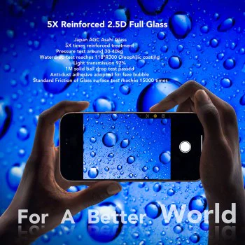 Протектор за iPhone 17 Pro Max - ANANK - 2.5D стъклен протектор за екран - Черен