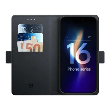 Калъф за iPhone 16 - 3mk - Wallet Case - Черен