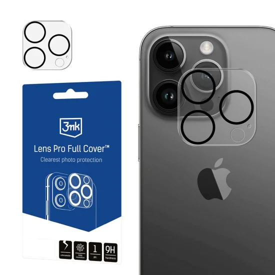 Протектор - Камера за iPhone 13 Pro - 3mk - Lens Pro Full Cover - Прозрачен