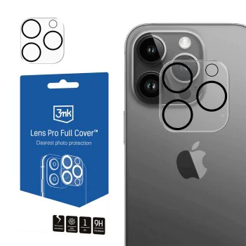 Протектор - Камера за iPhone 14 Pro - 3mk - Lens Pro Full Cover - Прозрачен