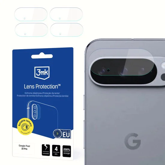 Протектор - Камера за Google Pixel 10 Pro - 3mk - Защита на обектива (4 броя) - Прозрачен