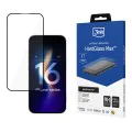Протектор за iPhone 16 Pro - 3mk - HardGlass Max закален протектор за екран - Черен