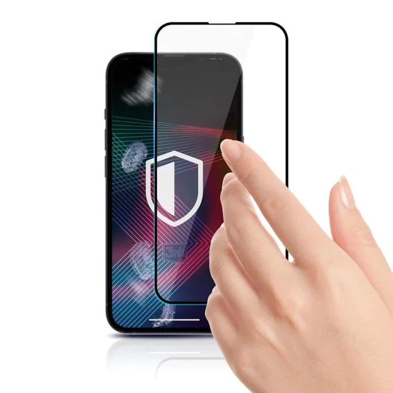 Протектор за iPhone 13 / iPhone 13 Pro / iPhone 14 - 3mk - Закален протектор за екран HardGlass Max Lite - Черен