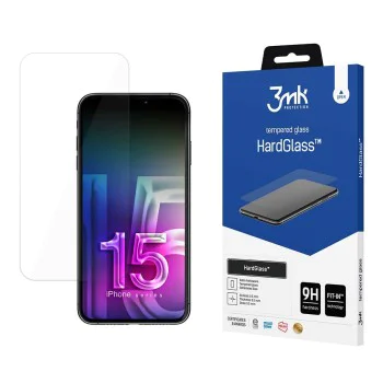 Протектор за iPhone 15 - 3mk - Твърдостъклен протектор за екран - Прозрачен
