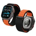 Каишка за Apple Watch 6 / 7 / 8 / 9 / 10 / SE / SE 2 / Ultra / Ultra 2 (44/45/46/49mm) - Spigen - WBF1 - Черен / Оранжев