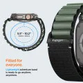 Каишка за Apple Watch 6 / 7 / 8 / 9 / 10 / SE / SE 2 / Ultra / Ultra 2 (44/45/46/49mm) - Spigen - WBF1 - Черен / Зелен