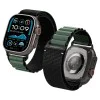 Каишка за Apple Watch 6 / 7 / 8 / 9 / 10 / SE / SE 2 / Ultra / Ultra 2 (44/45/46/49mm) - Spigen - WBF1 - Черен / Зелен
