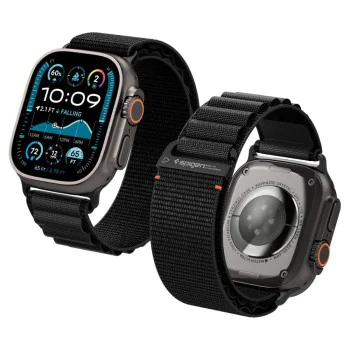 Каишка за Apple Watch 6 / 7 / 8 / 9 / 10 / SE / SE 2 / Ultra / Ultra 2 (44/45/46/49mm) - Spigen - WBF1 - Черен