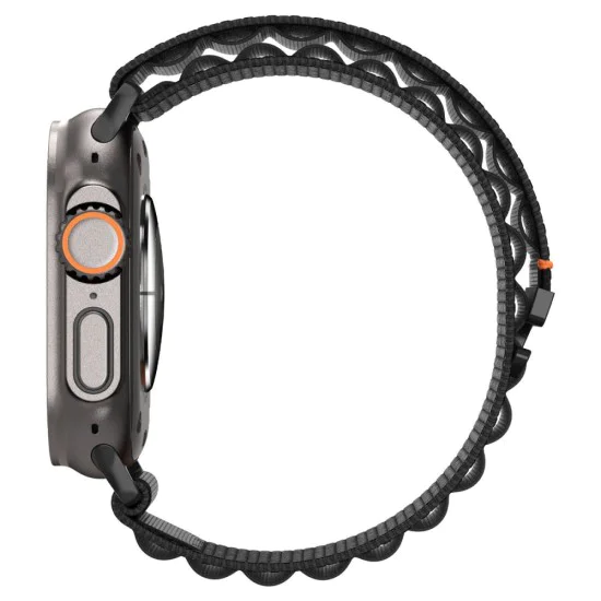 Каишка за Apple Watch 6 / 7 / 8 / 9 / 10 / SE / SE 2 / Ultra / Ultra 2 (44/45/46/49mm) - Spigen - WBF1 - Черен