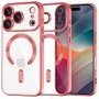 Калъф за iPhone 17 Pro - Techsuit - Luxury Crystal MagSafe - Червен