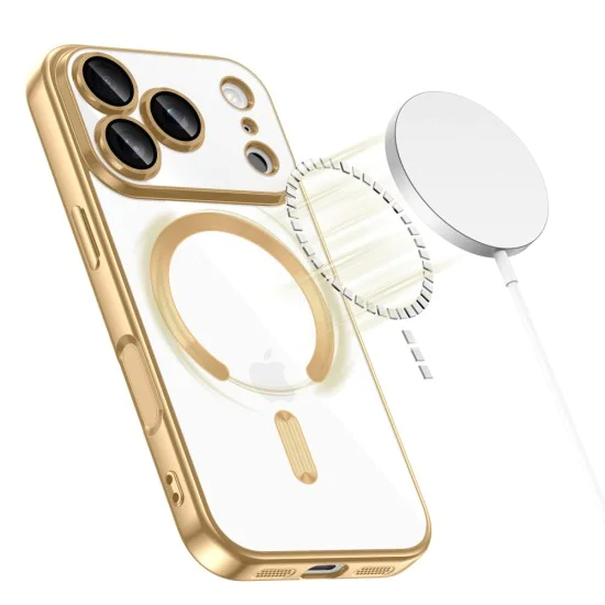 Калъф за iPhone 17 Pro - Techsuit - Luxury Crystal MagSafe - Сребрист