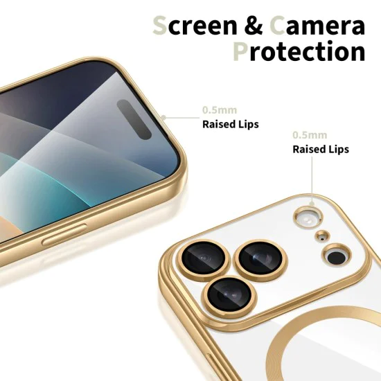 Калъф за iPhone 17 Pro - Techsuit - Luxury Crystal MagSafe - Сребрист
