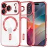 Калъф за iPhone 17 Pro Max - Techsuit - Luxury Crystal MagSafe - Червен