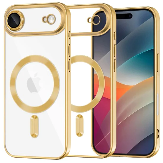 Калъф за iPhone 17 Air - Techsuit - Luxury Crystal MagSafe - Златист