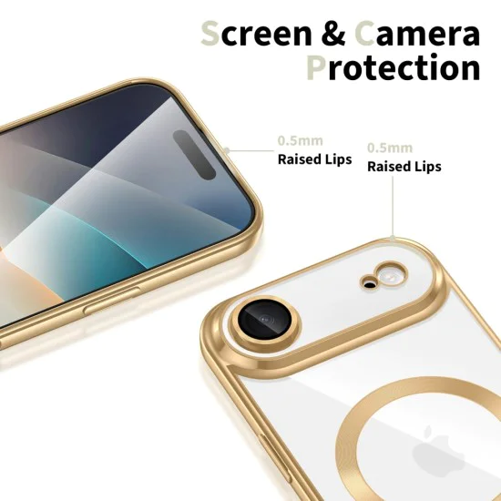 Калъф за iPhone 17 Air - Techsuit - Luxury Crystal MagSafe - Червен