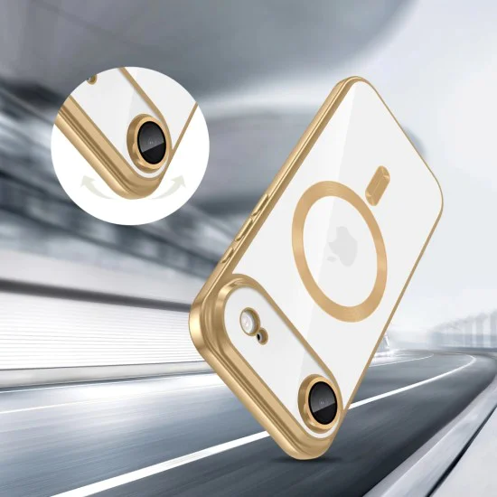Калъф за iPhone 17 Air - Techsuit - Luxury Crystal MagSafe - Червен