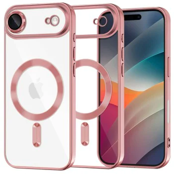 Калъф за iPhone 17 Air - Techsuit - Luxury Crystal MagSafe - Розов