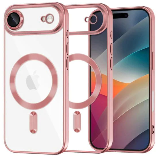 Калъф за iPhone 17 Air - Techsuit - Luxury Crystal MagSafe - Розов