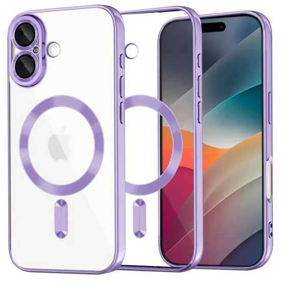 Калъф за iPhone 17 - Techsuit - Luxury Crystal MagSafe - Светло Лилав