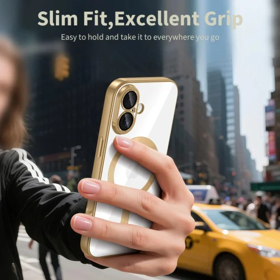 Калъф за iPhone 17 - Techsuit - Luxury Crystal MagSafe - Сребрист