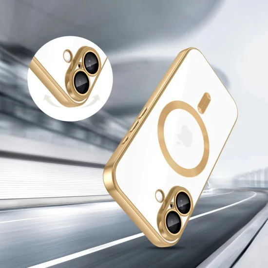Калъф за iPhone 17 - Techsuit - Luxury Crystal MagSafe - Сребрист