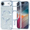 Калъф за iPhone 17 Air - Techsuit - Luxury Glitter MagSafe - Светло Син